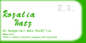 rozalia watz business card